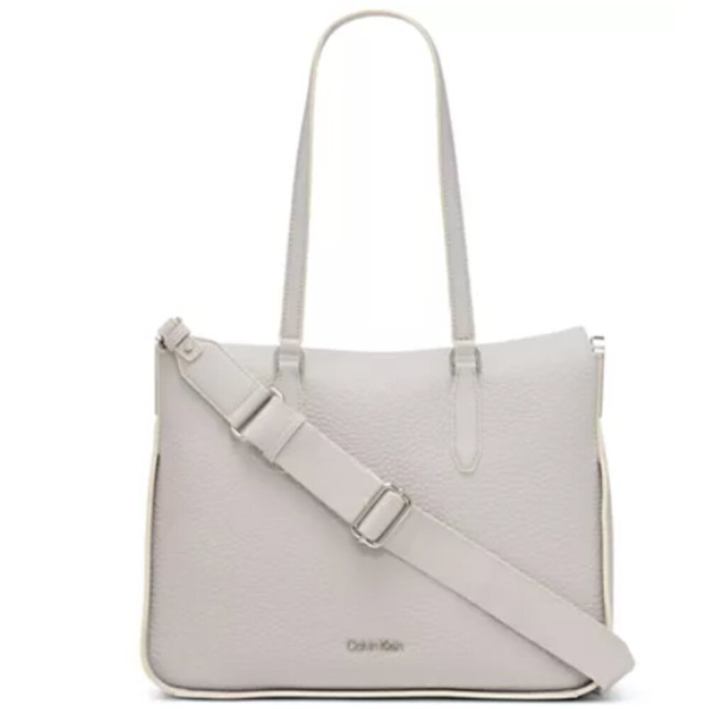 Calvin Klein Fay Convertible Tote Bag in Dove Grey. NWT.